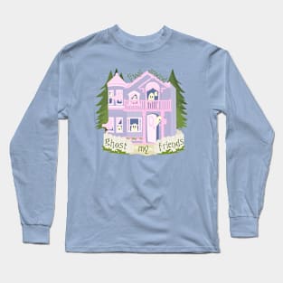 A haunted house with a picket fence Long Sleeve T-Shirt